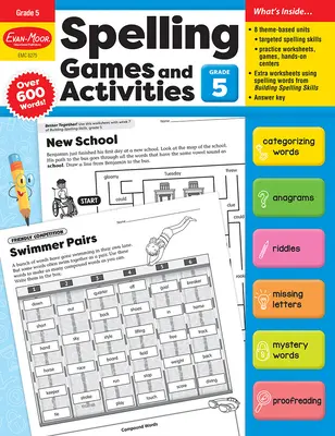 Jocuri și activități de ortografie, clasa 5 Resurse pentru profesori - Spelling Games and Activities, Grade 5 Teacher Resource