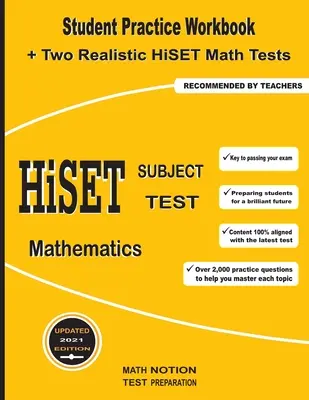 HiSET Subject Test Mathematics: Student Practice Workbook + Două teste realiste de matematică HiSET - HiSET Subject Test Mathematics: Student Practice Workbook + Two Realistic HiSET Math Tests