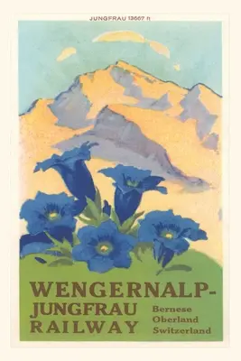 Jurnal de epocă Jungfrau, Alpii Elvețieni - Vintage Journal Jungfrau, Swiss Alps