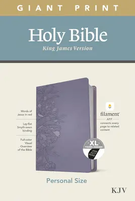 KJV Personal Size Giant Print Bible, Filament Enabled Edition (piele, Peony Lavender, Indexat) - KJV Personal Size Giant Print Bible, Filament Enabled Edition (Leatherlike, Peony Lavender, Indexed)