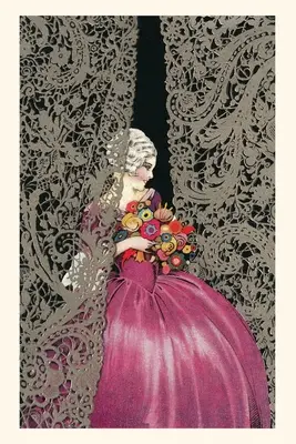 Jurnal de epocă French Lady of the Court with Lace Curtain - Vintage Journal French Lady of the Court with Lace Curtain
