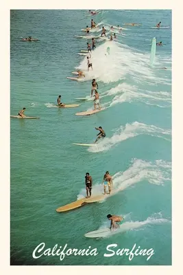 Jurnal de epocă O mulțime de băieți făcând surf, California - The Vintage Journal Lots of Guys Surfing, California