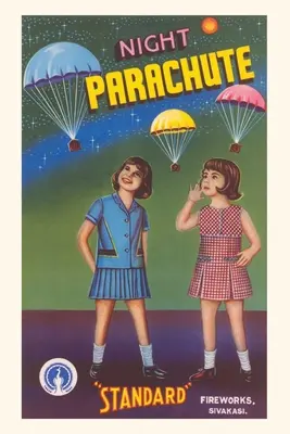 Vintage Journal Girls with Night Parachute Fireworks (Fete cu artificii nocturne cu parașuta) - Vintage Journal Girls with Night Parachute Fireworks