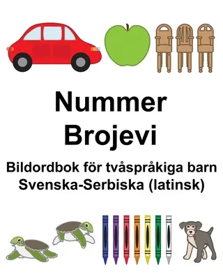 Suedeză-sârbă (latină) Number/Brojevi Carte ilustrată bilingvă pentru copii - Svenska-Serbiska (latinsk) Nummer/Brojevi Bildordbok fr tvsprkiga barn