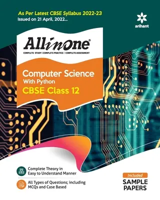 CBSE All In One Computer Science cu Python Clasa 12 Ediția 2022-23 (Conform ultimului CBSE Syllabus publicat pe 21 aprilie 2022) - CBSE All In One Computer Science with Python Class 12 2022-23 Edition (As per latest CBSE Syllabus issued on 21 April 2022)