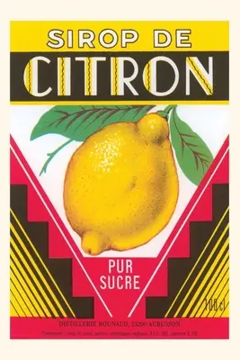 Jurnal de epocă Etichetă pentru sirop de lămâie - Vintage Journal Lemon Syrup Label