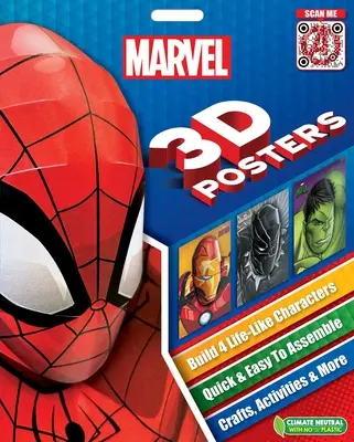 Postere Marvel 3D: Rapid și ușor de asamblat personaje asemănătoare vieții, plus meșteșuguri, activități și multe altele - Marvel 3D Posters: Quick & Easy to Assemble Life-Like Characters, Plus Crafts, Activities, and More