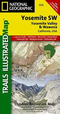 Yosemite Sw: Valea Yosemite și Wawona Hartă - Yosemite Sw: Yosemite Valley and Wawona Map