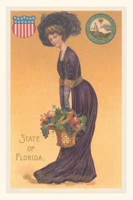 Jurnal de epocă Femeie îmbrăcată ca statul Florida - Vintage Journal Woman Dressed as the State of Florida