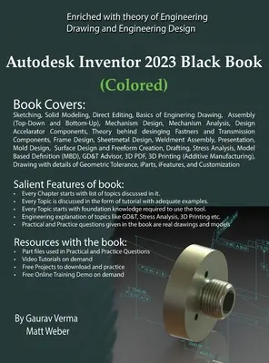 Autodesk Inventor 2023 Carte neagră (colorată) - Autodesk Inventor 2023 Black Book (Colored)