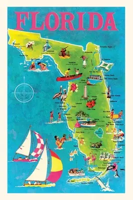 Vintage Journal Hartă a Floridei - Vintage Journal Map of Florida