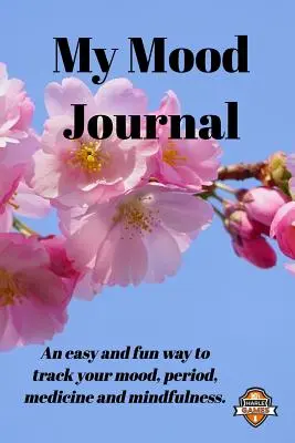 My Mood Journal, Sakura BW (6 luni): Jurnal de urmărire a dispoziției, menstruației și medicamentelor cu pagini de colorat pentru mindfulness - My Mood Journal, Sakura BW (6 Months): Mood, period and medicine tracker with mindfulness colouring pages