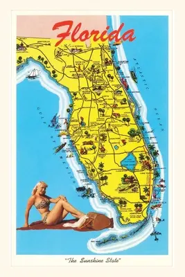 Jurnal de epocă Harta turistică a Floridei - Vintage Journal Florida Tourist Map