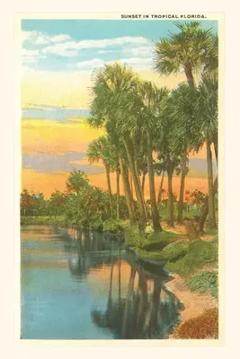 Vintage Journal Apus de soare, Palm Trees, Florida - Vintage Journal Sunset, Palm Trees, Florida