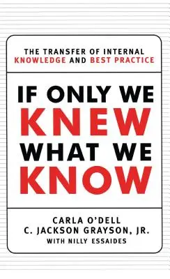 If Only We Knew What We Know: Transferul de cunoștințe interne și de bune practici - If Only We Knew What We Know: The Transfer of Internal Knowledge and Best Practice