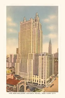Jurnal de epocă Waldorf Astoria Hotel, New York City - Vintage Journal Waldorf Astoria Hotel, New York City