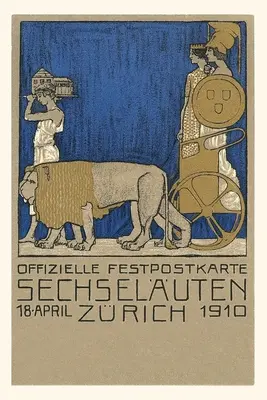 Vintage Journal Zurich Commemoration, Lions and Chariot, Elveția - Vintage Journal Zurich Commemoration, Lions and Chariot, Switzerland