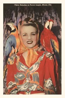 Jurnal de epocă Femeie cu Macaws, Florida - Vintage Journal Woman with Macaws, Florida