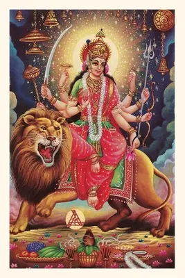 Jurnal de epocă Kali călărind un leu - Vintage Journal Kali Riding Lion