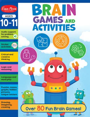 Jocuri și activități pentru creier, Cartea de lucru pentru vârstele 10 - 11 - Brain Games and Activities, Ages 10 - 11 Workbook