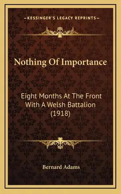 Nothing Of Importance: Opt luni pe front cu un batalion galez (1918) (Eight Months At The Front With A Welsh Battalion) - Nothing Of Importance: Eight Months At The Front With A Welsh Battalion (1918)