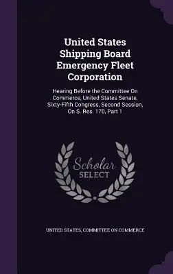 United States Shipping Board Emergency Fleet Corporation: Audiere în fața Comisiei pentru comerț, Senatul Statelor Unite, al 65-lea Congres, al doilea - United States Shipping Board Emergency Fleet Corporation: Hearing Before the Committee On Commerce, United States Senate, Sixty-Fifth Congress, Second