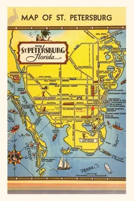 Vintage Journal Harta St. Petersburg, Florida - Vintage Journal Map of St. Petersburg, Florida