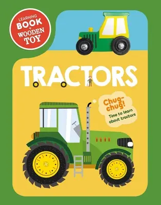 Tractoare: Set jucărie din lemn și carte de bord - Tractors: Wooden Toy & Board Book Set
