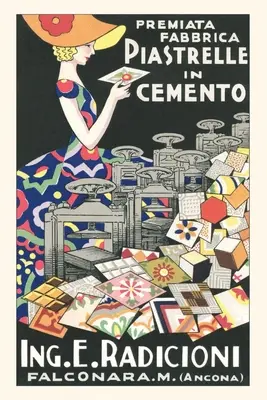 Vintage Journal Femeie cu pălărie cu plăci de ciment - Vintage Journal Woman in Hat with Cement Tiles