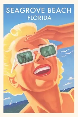 Jurnal de epocă Seagrove Beach, femeie cu ochelari de soare - Vintage Journal Seagrove Beach, Woman in Sunglasses