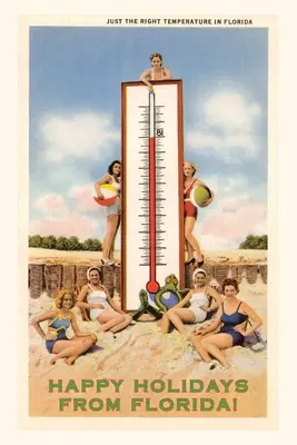 Jurnal de epocă Happy Holidays from Florida, Bathing Beauties with Thermometer - Vintage Journal Happy Holidays from Florida, Bathing Beauties with Thermometer