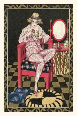 Vintage Journal Femeie cu atomizor de parfum - Vintage Journal Woman with Perfume Atomizer