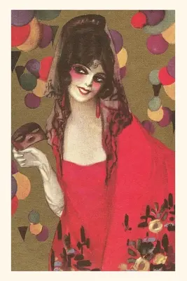 Jurnal de epocă Femeie spaniolă cu mantilă - Vintage Journal Spanish Lady with Mantilla