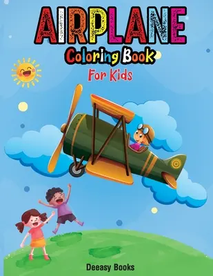 Carte de colorat cu avioane pentru copii - Airplane Coloring Book For Kids