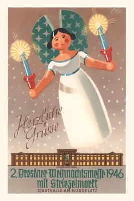 Jurnal de epocă Afiș pentru slujba din Ajunul Crăciunului în Dresda, Germania - Vintage Journal Poster for Christmas Eve Mass in Dresden, Germany