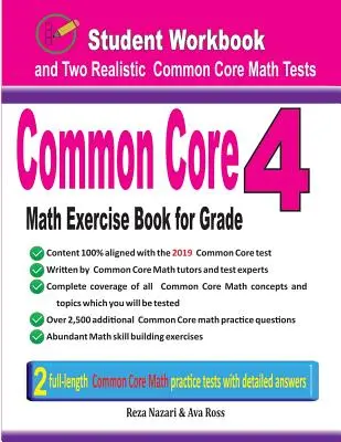 Common Core Math Exercise Book for Grade 4: Caiet de lucru pentru elevi și două teste realiste de matematică Common Core - Common Core Math Exercise Book for Grade 4: Student Workbook and Two Realistic Common Core Math Tests