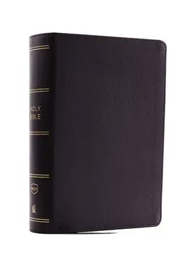 NKJV, Biblie de referință compactă cu o singură coloană, piele naturală, negru, ediția Red Letter, imprimare confortabilă - NKJV, Compact Single-Column Reference Bible, Genuine Leather, Black, Red Letter Edition, Comfort Print