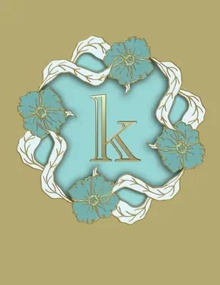 K: 100 de pagini 8.5 X 11 Caiet cu monogramă Hârtie cu linii cu rigle College - K: 100 Pages 8.5 X 11 Monogram Notebook College Ruled Line Paper
