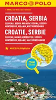 Croația și Serbia Harta Marco Polo - Include Slovenia, Bosnia și Herțegovina, Kosovo, Muntenegru, Albania și Macedonia de Nord - Croatia and Serbia Marco Polo Map - Includes Slovenia, Bosnia and Hercegovina, Kosovo, Montenegro, Albania and North Macedonia