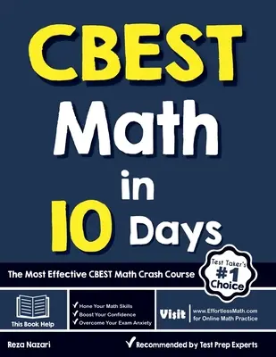 CBEST Math în 10 zile: Cel mai eficient curs rapid de matematică CBEST - CBEST Math in 10 Days: The Most Effective CBEST Math Crash Course