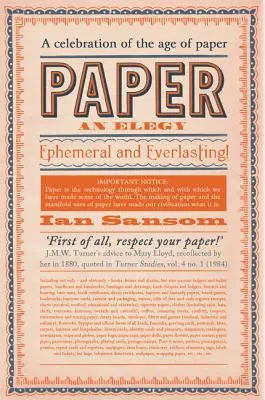 Hârtia: O elegie - Paper: An Elegy