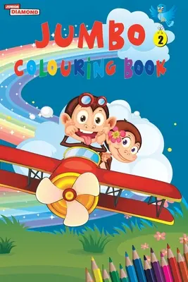 Jumbo Colouring Book 2 pentru copii între 4 și 8 ani Cel mai bun cadou pentru copii pentru desenat, colorat și pictat - Jumbo Colouring Book 2 for 4 to 8 years old Kids Best Gift to Children for Drawing, Coloring and Painting