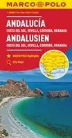 Andaluzia, Costa Del Sol, Sevilla, Cordoba, Granada Harta Marco Polo - Andalusia, Costa Del Sol, Seville, Cordoba, Granada Marco Polo Map
