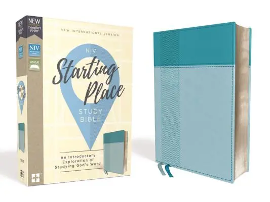 Niv, Biblia de studiu Starting Place, Leathersoft, Albastru, Comfort Print: O explorare introductivă a studierii Cuvântului lui Dumnezeu - Niv, Starting Place Study Bible, Leathersoft, Blue, Comfort Print: An Introductory Exploration of Studying God's Word