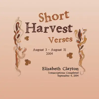 Short Harvest: Versuri - Short Harvest: Verses