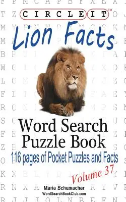 Circle It, Informații despre lei, Căutare în cuvinte, Carte puzzle - Circle It, Lion Facts, Word Search, Puzzle Book