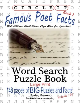 Circle It, Fapte despre poeți celebri, Cartea 1, Căutare în cuvinte, Carte puzzle - Circle It, Famous Poet Facts, Book 1, Word Search, Puzzle Book