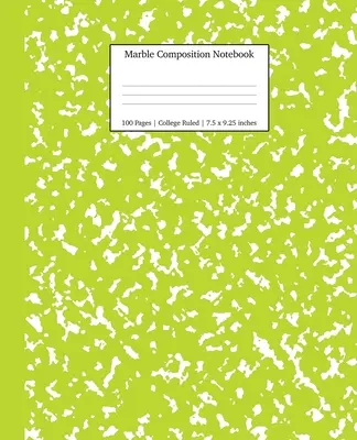 Marble Composition Notebook College Ruled: Green Marble Notebooks, Rechizite școlare, Caiete pentru școală - Marble Composition Notebook College Ruled: Green Marble Notebooks, School Supplies, Notebooks for School