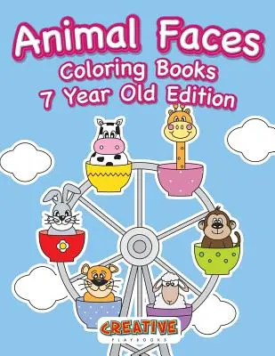 Cărți de colorat cu fețe de animale Ediția pentru copii de 7 ani - Animal Faces Coloring Books 7 Year Old Edition