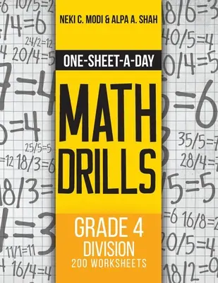 Exerciții de matematică cu o foaie pe zi - One-Sheet-A-Day Math Drills: Grade 4 Division - 200 de fișe de lucru (Cartea 12 din 24) - One-Sheet-A-Day Math Drills: Grade 4 Division - 200 Worksheets (Book 12 of 24)
